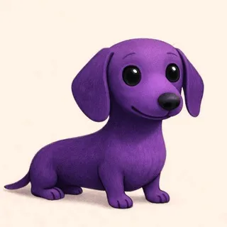 Фиолетовая такса | 💜🐕