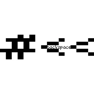 << backspace