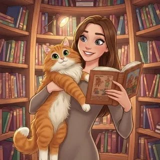 Книгоголик с котом