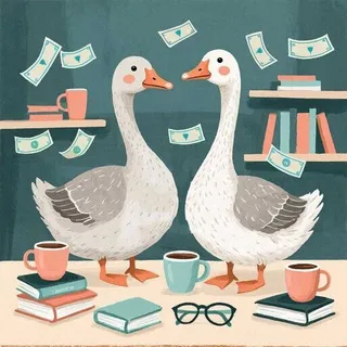 КНИГИ, ДЕНЬГИ, ДВА СТОЛА
