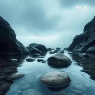 Камни в холодной воде